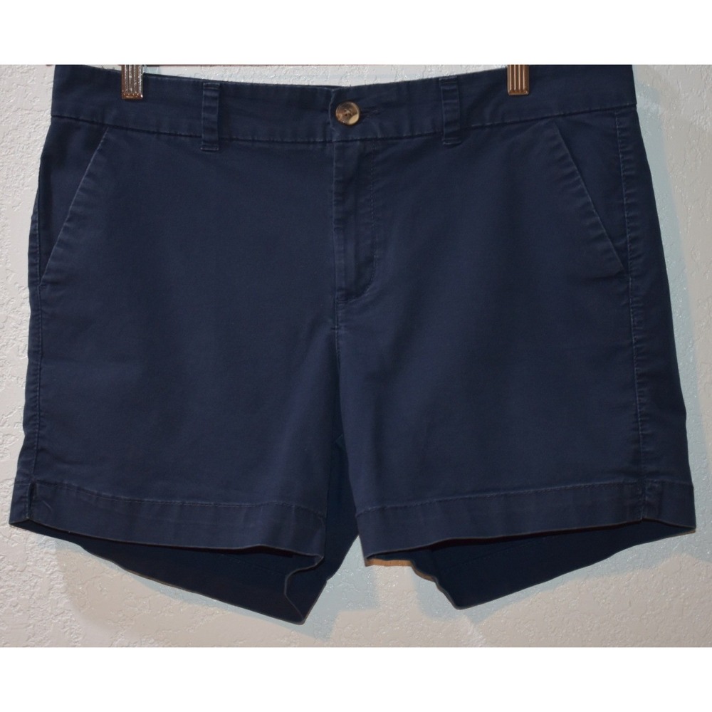 Old Navy Everyday Short Womens 12 Navy Blue Mid-Rise Chino Stretch Cotton Casual